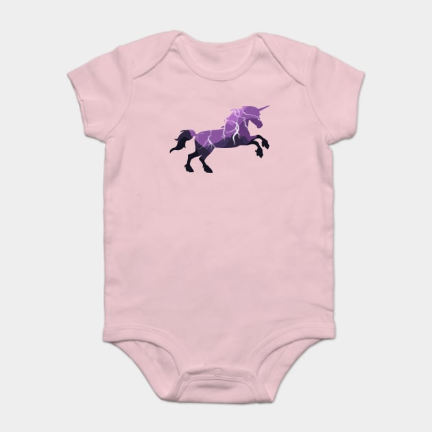 Unicorns can be metal too Baby Bodysuit by yegbailey